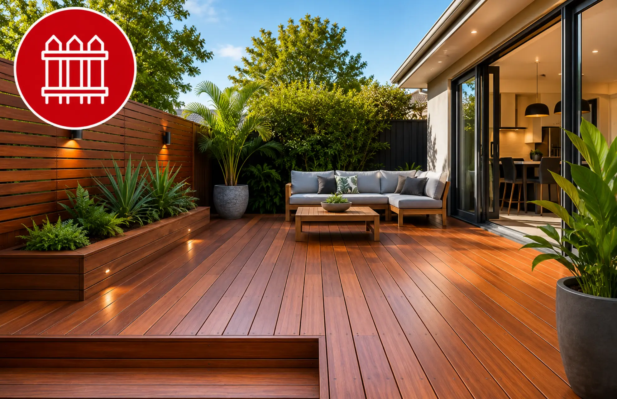 Restored timber decking and outdoor entertaining area with professional timber finishes.