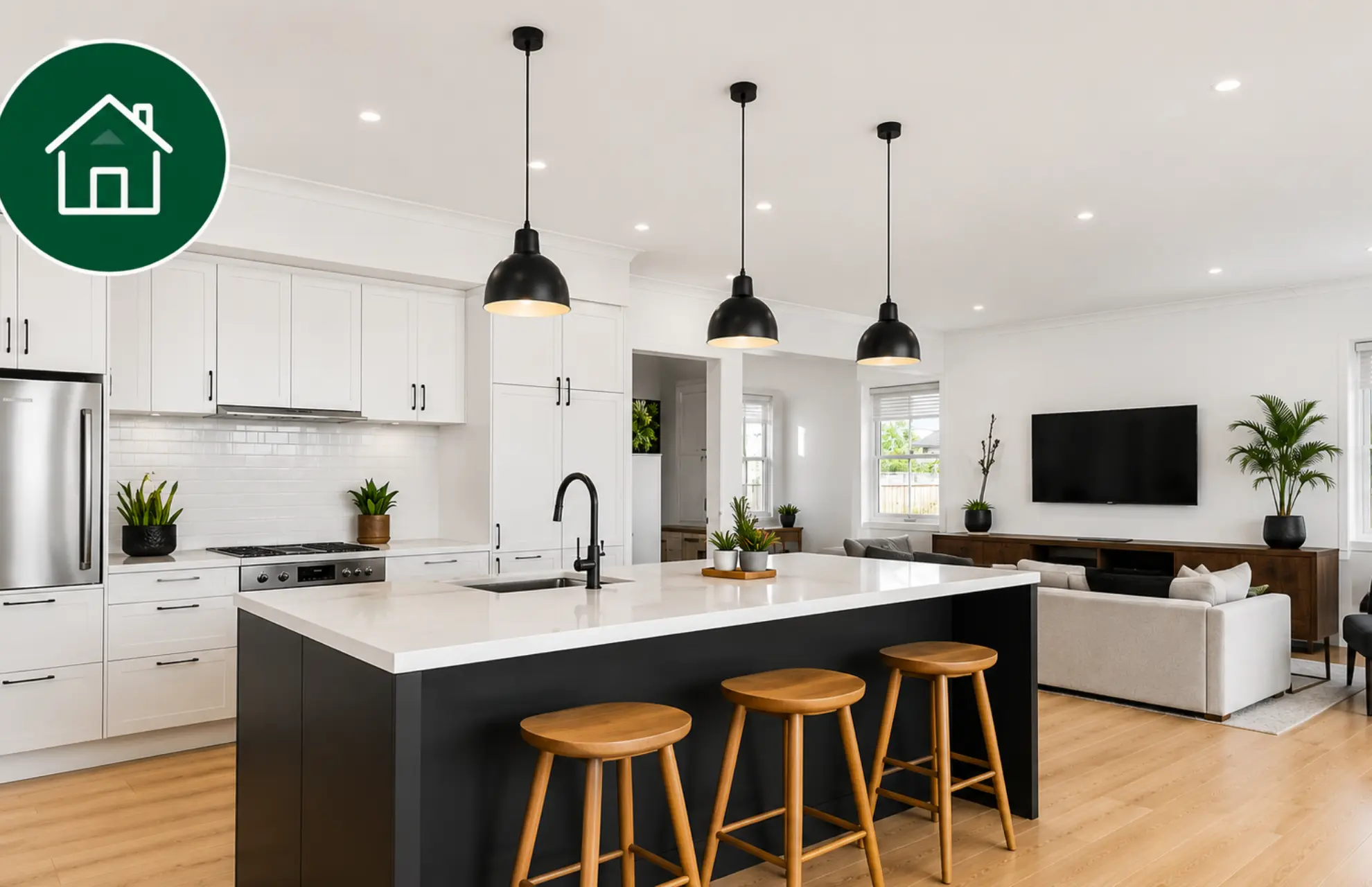 Modern home interior completed by professional residential painters in Melbourne.
